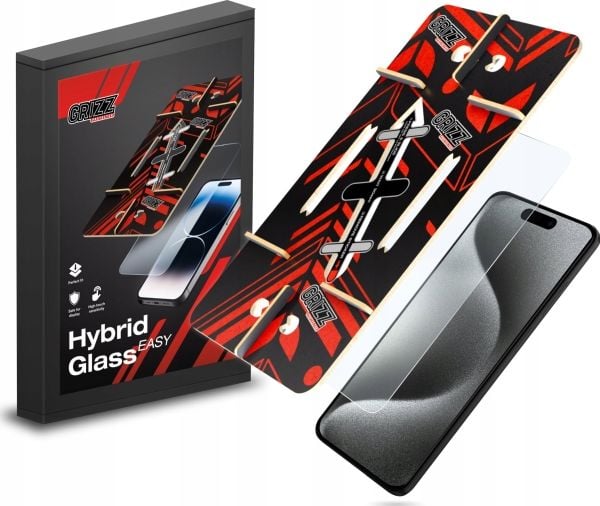 GrizzGlass HybridGlass Easy hybridglas för Apple iPhone 15 Pro
