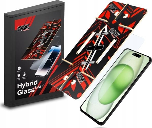 GrizzGlass hybridglass HybridGlass Easy for Apple iPhone 15