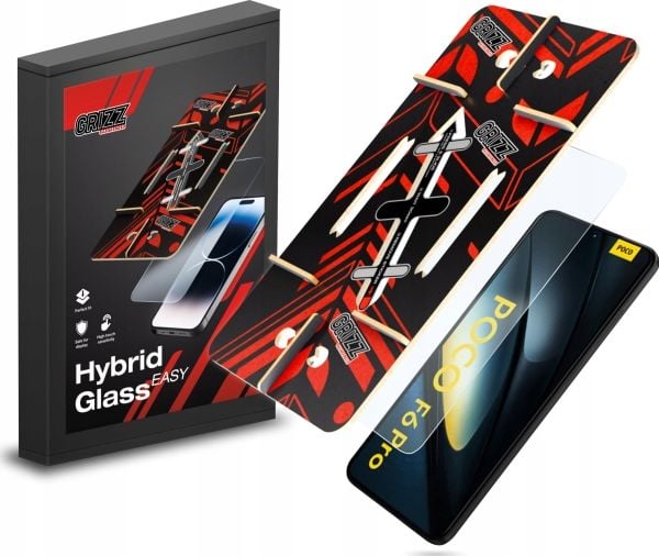 GrizzGlass hybridglass HybridGlass Easy til Xiaomi POCO F6 Pro