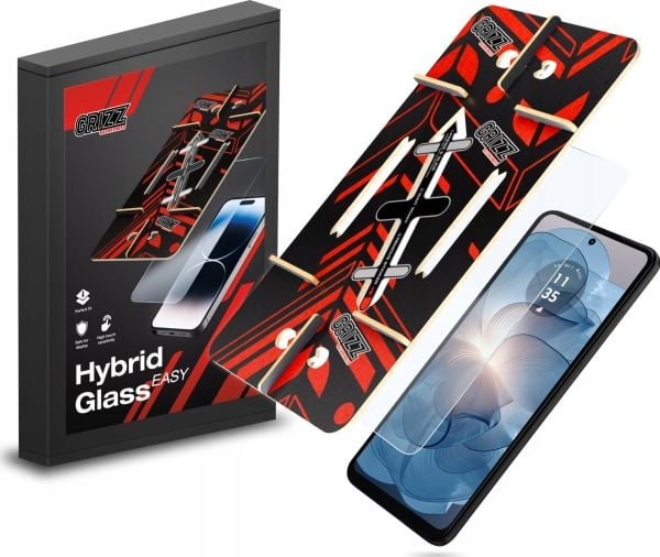 GrizzGlass GrizzGlass HybridGlass Enkelt hybridglass for Motorola Moto G24 Power