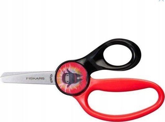 Fiskars 1064075, Barn, Rett kutt, Single/enkelt, Sort, Rød, Rustfritt stål, Kunsthåndverk saks, Blunt tips