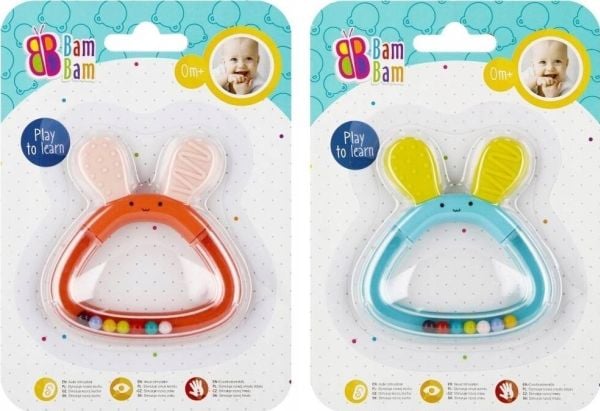 BamBam BAM BAM RATTLE BUNNY 13X18 B/C 36/72
