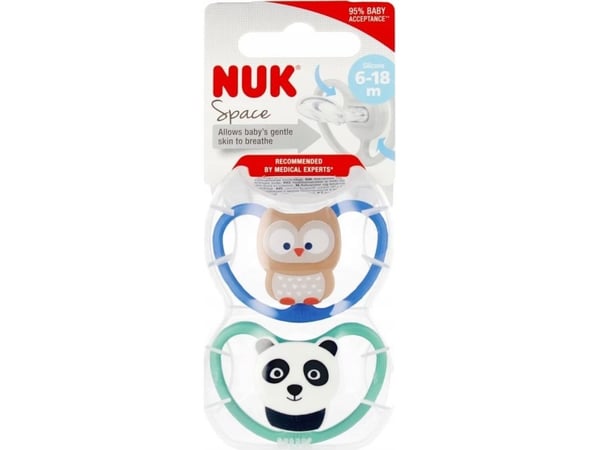 NUK 440499 SILIKONI NÄNNIVÄLI 6-18 2KPL 527863, 736366