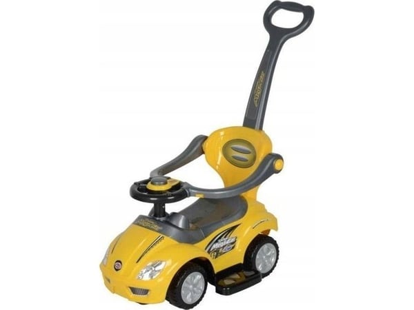 Baby Mix Mega Car - drevet med håndtak | Gul Baby Mix Mega Car - drevet med håndtak | Gul