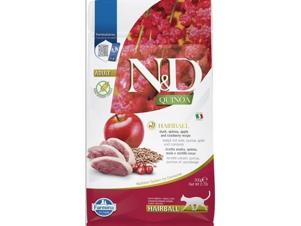TRITON FARMINA N&D Quinoa Hairball Cat Adult 300 g