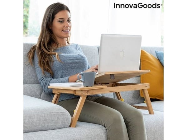 InnovaGoods Bambu apupöytä taittuva pöytä Lapwood Lapwood