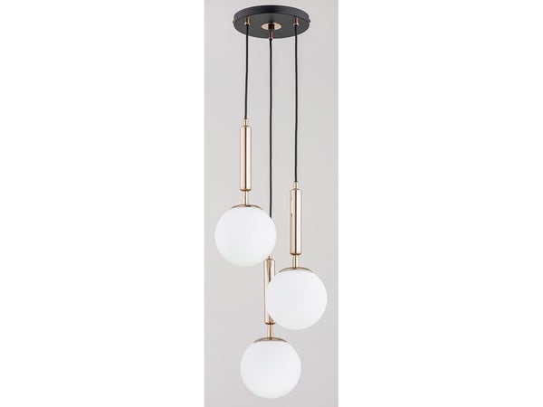 Taklampe Alfa Volda Picolo White 3-punkts svart/gull 62202 Alfa