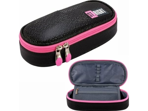 Pennal/stifteetui med innerlomme ST.RIGHT PC-01, svart glitter