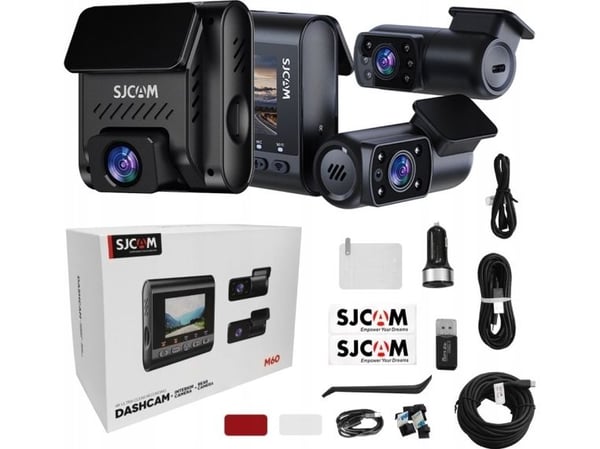 Kamera SJCAM SJDASH M60 svart (3CH) +2 kameraer