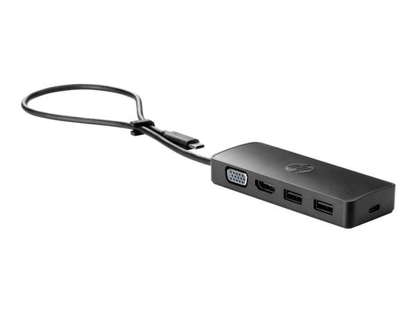 HP USB-C Travel Hub G2 - Dokkingstasjon - USB-C - VGA, HDMI - Europa - for OMEN by HP Laptop 16; Victus by HP Laptop 15, 16; EliteBook 830 G6; Fort...