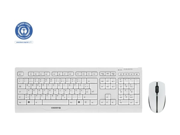 CHERRY B.UNLIMITED 3.0 - Tastatur- og mussett - trådløs - 2.4 GHz - Tysk - tastsvitsj: CHERRY SX - blekgrå