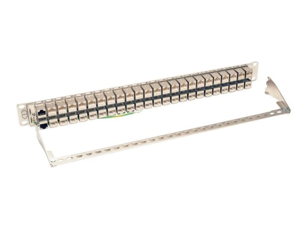 Eaton Tripp Lite Series 48-Port Cat6a Patch Panel Rackmount Shielded Feedthrough RJ45 1U - Koblingspanel - CAT 6a - STP - RJ-45 X 48 - 1U - 19" - T...