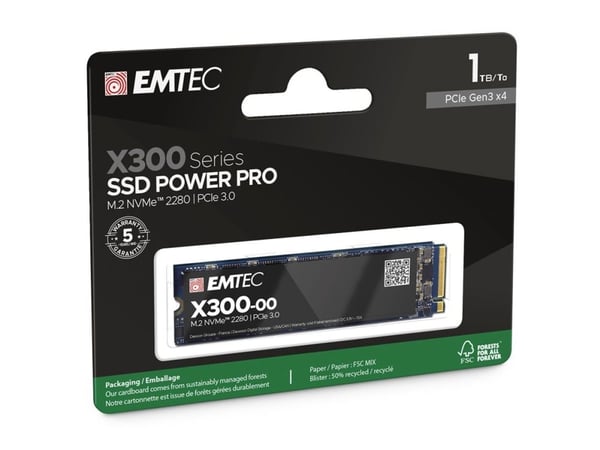 Emtec X300, 1000 GB, M.2, 2500 MB/s