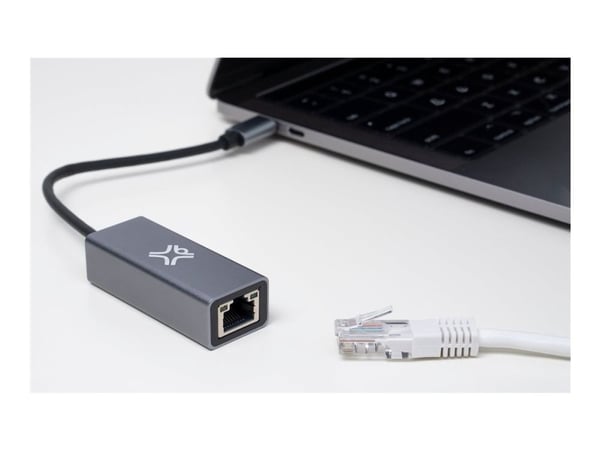 XtremeMac - Nettverksadapter - USB-C - Gigabit Ethernet - eplesølv