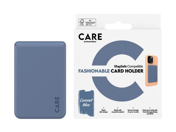 PanzerGlass CARE™ by ® Card Holder Blue iPhone, Suojus, Apple, Apple - iPhone, Sininen