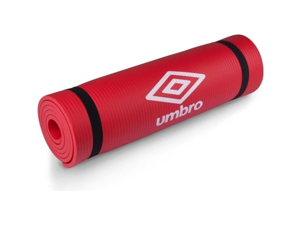 Zizo Umbro treningsmatte til fitness, yoga med transportrem (rød)