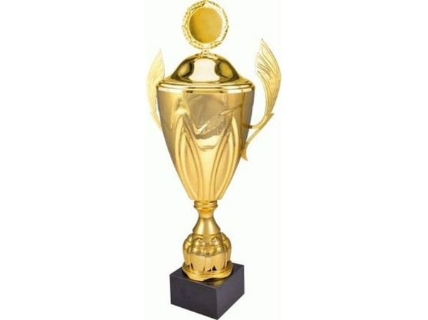 Victoria Sport pokal i metall gull med lokk 4126/DP