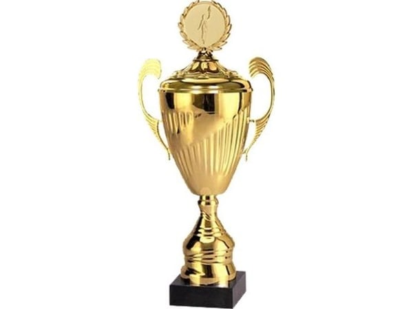 Victoria Sport pokal i metall gull med lokk T-D 7098/AP
