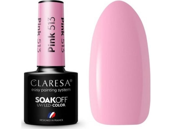 CLARESA_Soak Off UV/LED Rosa hybridlakk 513 5g