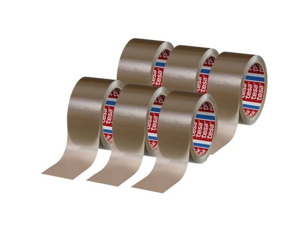Pakkausteippi Tesa 4280, PP, 50 mm x 60 m, ruskea, 6 rullapakkauksen pakkaus