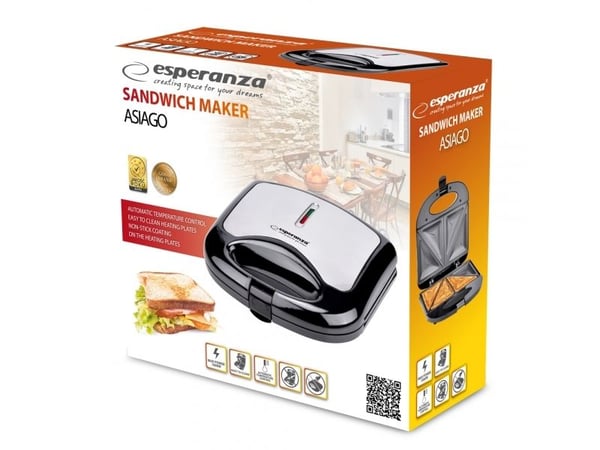 Esperanza ASIAGO - Sandwich brødrister - 1 kW