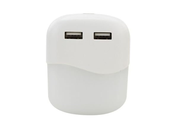 Ansmann NL15AC + 2USB, Kytkettävä yövalo, Valkoinen, ABS, Polykarbonaatti (PC), Lämmin valkoinen, Makuuhuone, Käytävä, Autotalli, Portaat, SMD LED ...