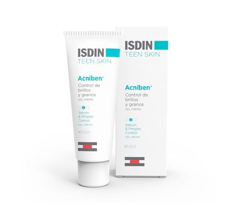 ISDIN Acniben, Unisex, Fet hud, Problemhud, Krem, Anti-flekker, Anti-glans, Matterende, Tube, 40 ml ISDIN Acniben, Unisex, Fet hud, Problemhud, Krem, Anti-flekker, Anti-glans, Matterende, Tube, 40 ml