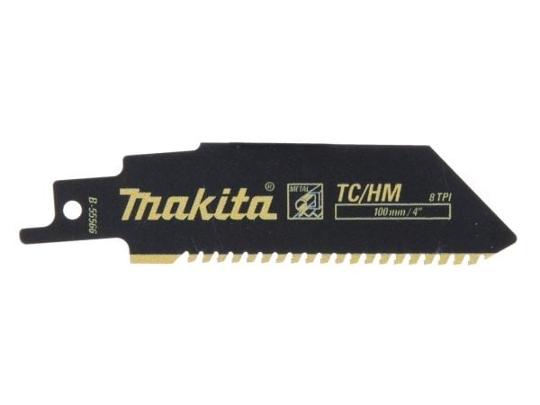 Makita - Sabelsagblad - for tre, metall, rustfritt stål, støpejern, komposittmaterialer - lengde: 100 mm - for Makita DJR186Z, DJR187Z, DJR188Z, JR...