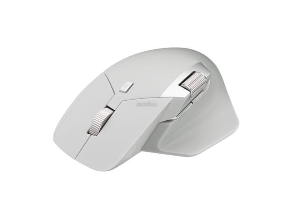 Rapoo MT760L, högerhand, Optisk, Trådlös RF + Bluetooth, 3200 DPI, Grå