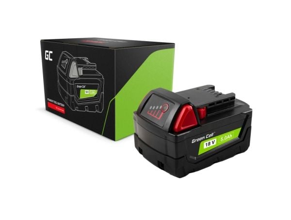 Green Cell Green Cell Green Cell batteri for Milwaukee M18 18V 5Ah erstatningsbatteri M18 B5 4932430483 Green Cell Green Cell Green Cell batteri for Milwaukee M18 18V 5Ah erstatningsbatteri M18 B5 4932430483