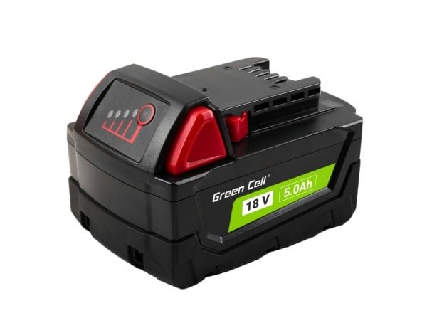 Green Cell Green Cell Green Cell batteri for Milwaukee M18 18V 5Ah erstatningsbatteri M18 B5 4932430483