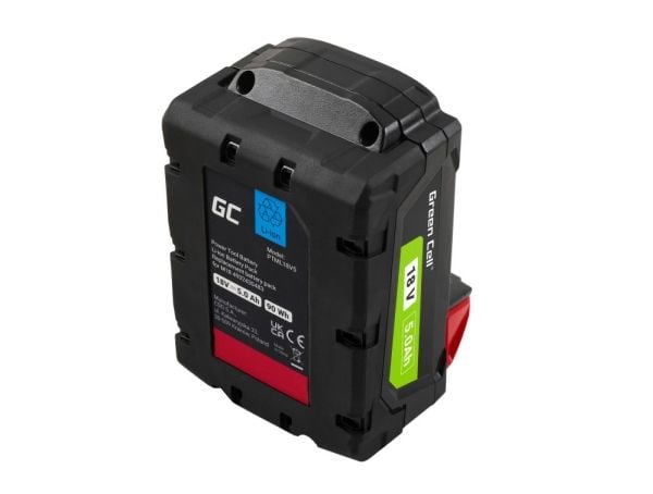 Green Cell Green Cell Green Cell batteri for Milwaukee M18 18V 5Ah erstatningsbatteri M18 B5 4932430483