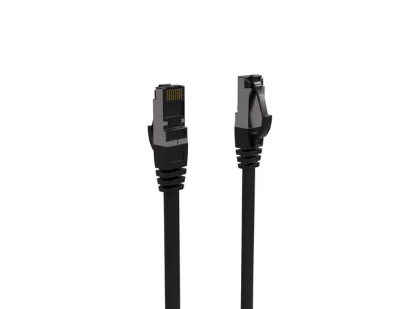 Flexline patchkabel U/FTP Cat.8.1 ekstra tynn TPE svart 0,5 m