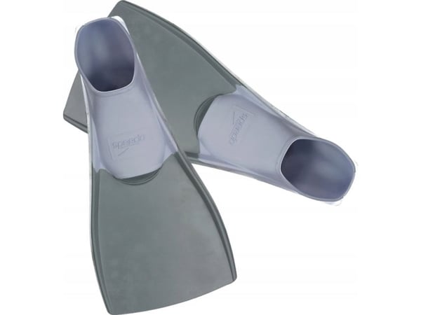 Speedo treningssvømmeføtter Long Blade grå/navy R.46/47