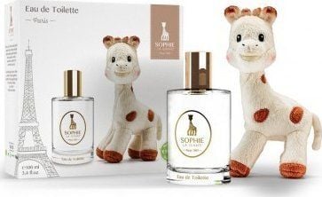 Sophie la Girafe presentförpackning (Sophie La Girafe, giraff, samlarbar mjukisdjur) + Paris, Eau De Toilette, för pojkar, 100 ml