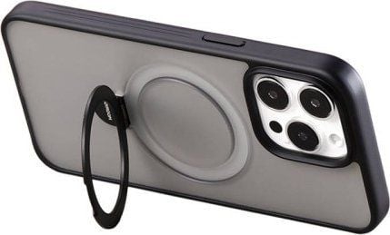 Joyroom JR-BP004 magnetisk beskyttelsesetui med holder til iPhone 15 (svart)