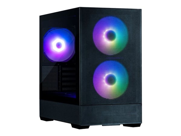 Zalman P30 Air - MT - micro ATX - genomskinlig sidopanel (härdat glas) - ingen strömförsörjning - svart - USB/ljud