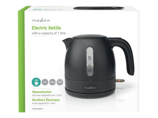 Nedis - Kjele - 1 liter - 2.2 kW - matt svart