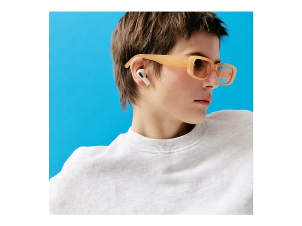 Sudio E3 - True wireless-hodetelefoner med mikrofon - i øret - Bluetooth - aktiv støydemping - lydisolerende - kremhvit