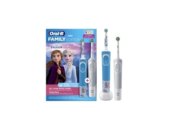 Oral-B Vitality Pro D103 Duo elektrisk tannbørste 2 stk Black/Purple