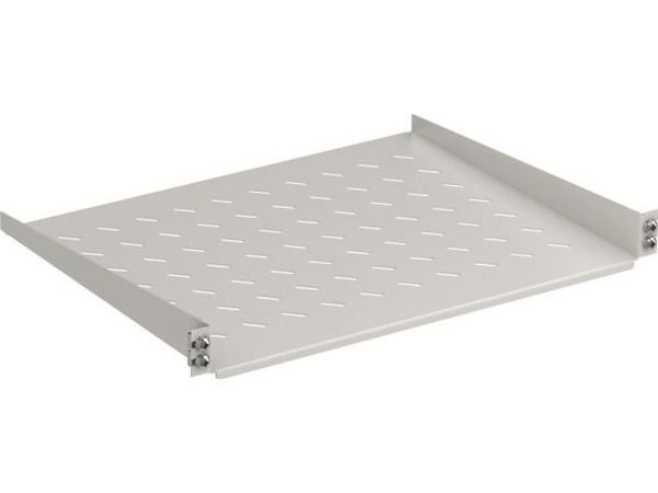 EFB 19" 1U fast hylle, D=350 mm, 6 kg, frontfeste. RAL7035