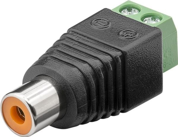Wentronic 76741 2-polet RCA-kabel/adapter sort - grønn (76741)