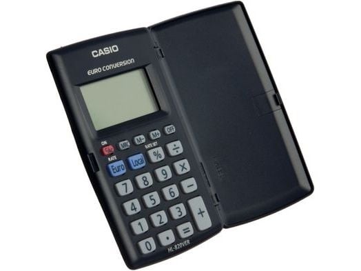 Casio HL-820VER, Tasku, Perus, 8 lukua, 2 linjat, Akku, Sininen