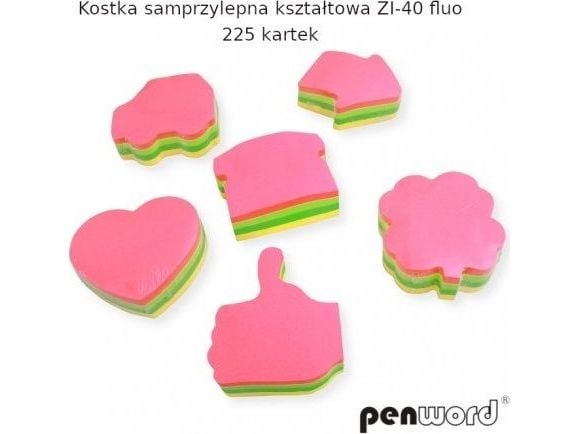 Penword ZI-40 itseliimautuva tarralappu FLUO 225 korttia Penword Penword