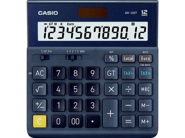 Bordräknare Casio DH-12ET - blå - 12 siffror