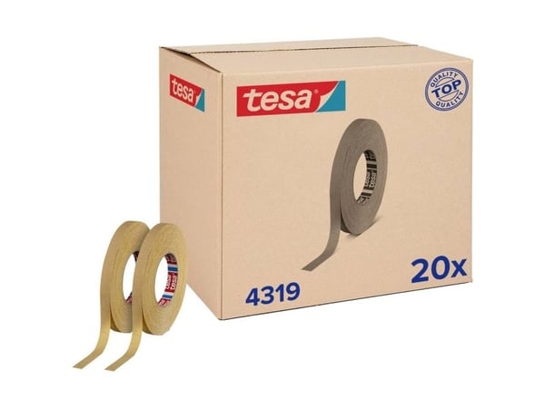 tesa Painter's Crepe 4319 paperinen maalarinteippi, 15 mm x 50 m jäykästi krepattu, joustava ja repimätön paperiteippi - 1 kpl (04319-00005-00)