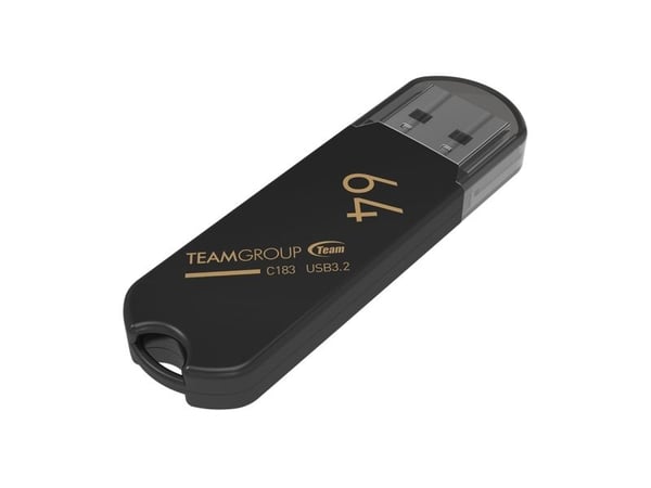 Team C183 - USB-flashstasjon - 64 GB - USB 3.1 Gen 1 - svart