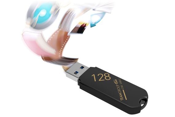Team C183 - USB-flashstasjon - 64 GB - USB 3.1 Gen 1 - svart