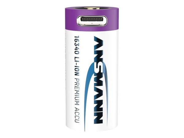 Ansmann 16340, Micro-USB Erikoisakku 16340 Litium 3,6 V 850 mAh