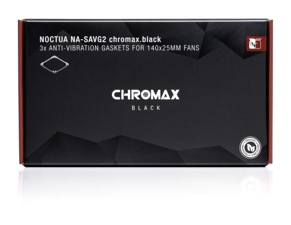 Noctua Noctua NA-SAVG2 chromax.svart Antivibrasjonspakninger 140mm 3stk